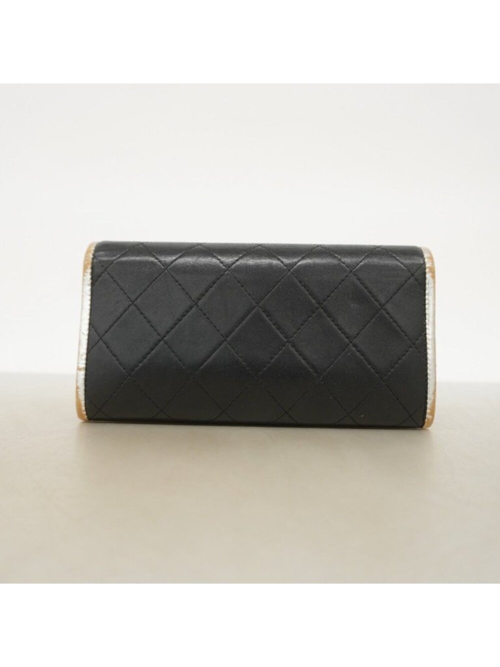 ★SOLD★ Chanel Wallet Quilted Lambskin Black Gold - Picture 9 of 9